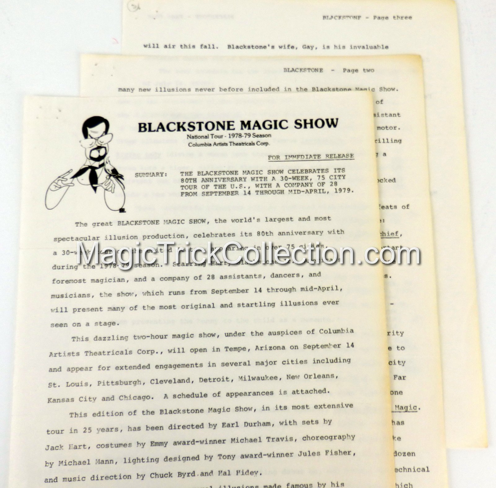 Harry Blackstone Jr Lot of Original Magician Memorabilia - Rare Find!