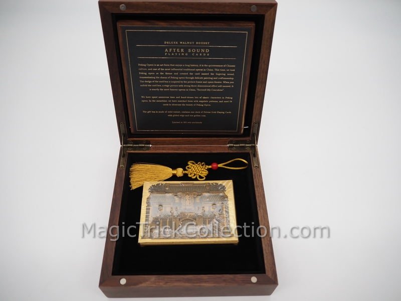 After Sound Deluxe Walnut Boxset Collectible Playing Cards & Coin