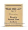 UF Grant's Sound Film Lecture - MagicTrickCollection.com Rare & Vintage Collectible Magic Tricks
