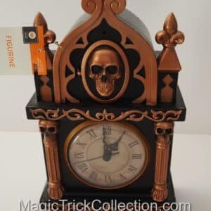Tekky Halloween Animated Skull Clock w/ Raven & Skull, Motion, Lights, & Sound