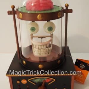 Gemmy Halloween Animated Talking Lab Skull Brain Head in Dome