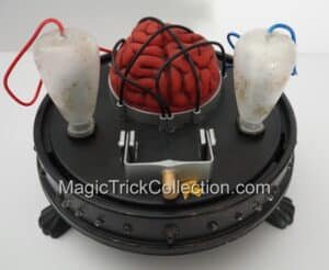 GEMMY Halloween Animated Mad Scientist Brain Switch Prop Lights Up Talks