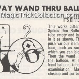 MAK Magic Nu-Way Wand Thru Balloon