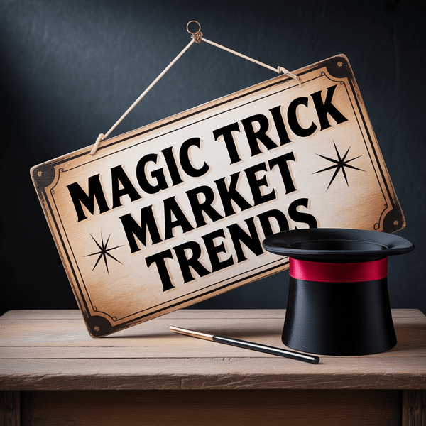 2026 magic trick market trends featuring card magic, mentalism, coin magic, stage props, and vintage apparatus