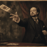Ricky Jay inspired card throwing and sleight-of-hand performance theme.