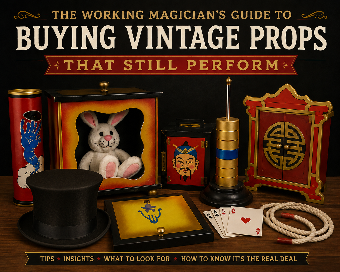 A working magicians guide to buying vintage props that still perform Learn what condition issues actually threaten reliability on stage | magic trick collection