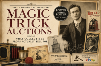 Magic trick auctions from potter  potter and haversat  ewing provide honest pricing benchmarks while ebay listing prices are inflated by 15 18 seller fees | magic trick collection