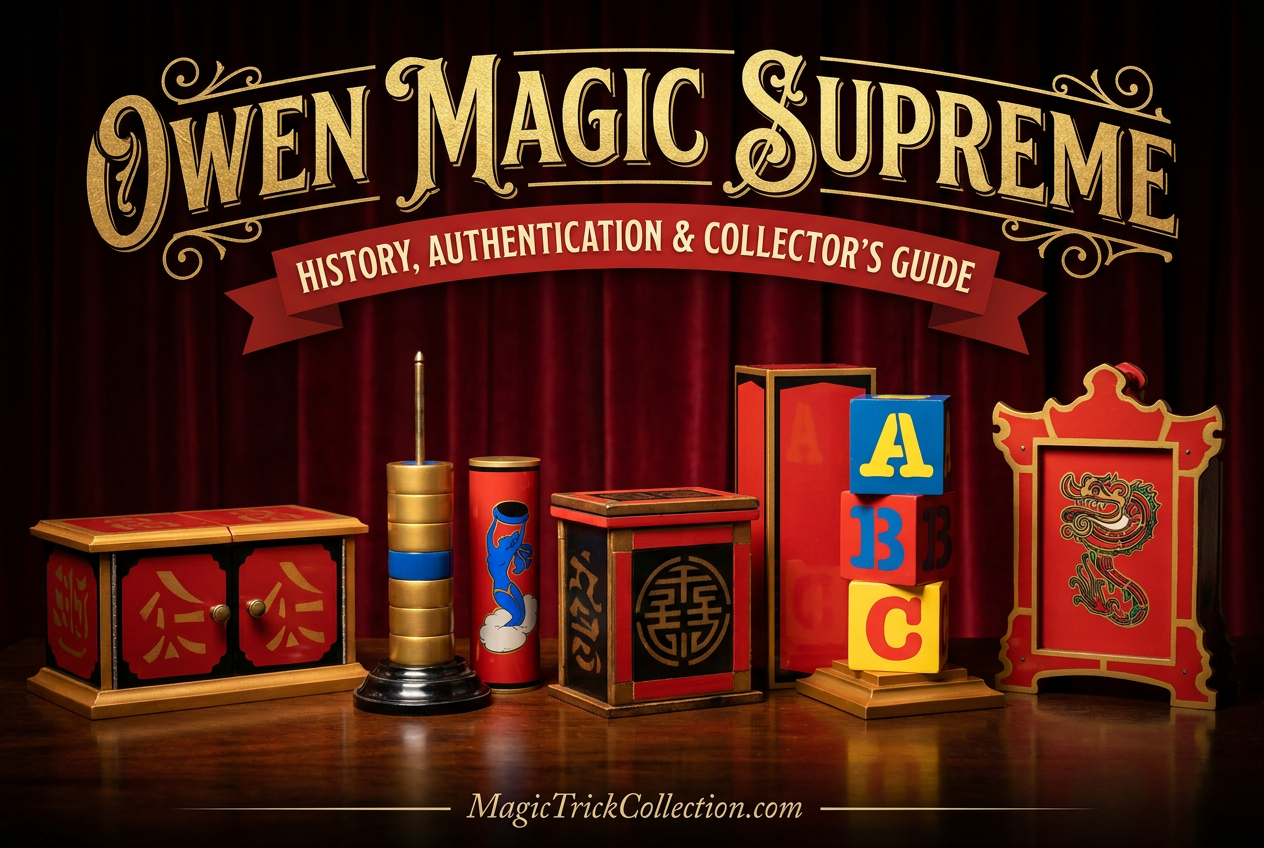 Owen magic supreme founded from thayer magic in 1902 is a premier handcrafted magic apparatus maker now facing an uncertain future as the company is listed for sale in 2026 | magic trick collection