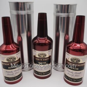 Rings-N-Things Magic Comedy Passe Bottles featured a transitioning of bottles and a glass covered with two aluminum tubes where they instantly swap places.