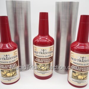Rings-N-Things 2 Magic Passe Bottles featured a transitioning of bottles and a glass covered with two aluminum tubes where they instantly swap places.